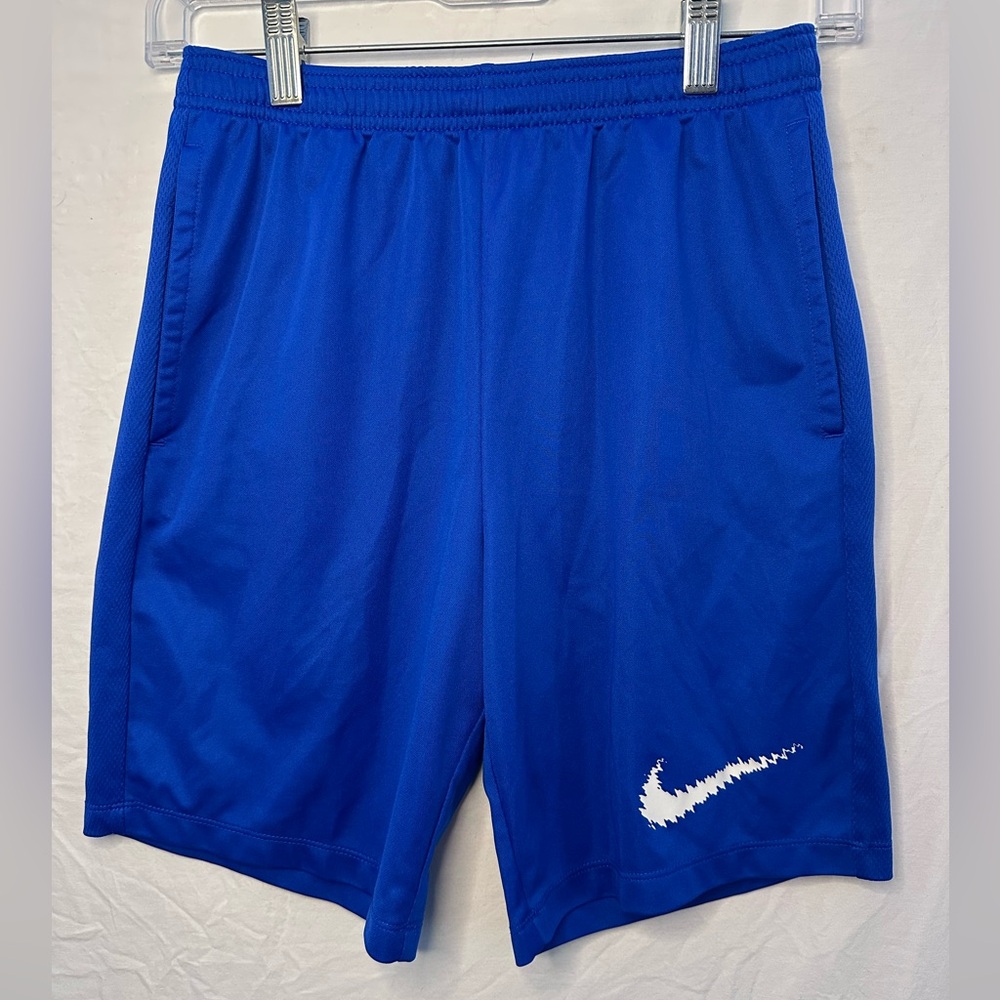 Nike Dri-FIT Youth L Blue Athletic Shorts Kids Training Gym Running